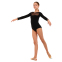 Купальник с сеткой для танцев и гимнастики с длинным рукавом из хлопка ALEMA 11-27 рост 116-152см черный 7