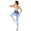 Лосины леггинсы спортивные женские со штрипками Domino YH57 S-L голубой 6