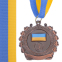 Медаль спортивная с лентой SP-Sport UKRAINE с украинской символикой C-3163 ø6,5см золото, серебро, бронза 6