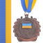 Медаль спортивна зі стрічкою UKRAINE з українською символікою SP-Sport C-3163 золото, срібло, бронза 6