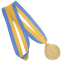 Медаль спортивная с лентой FAME SP-Sport C-3164 золото, серебро, бронза 2