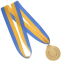 Медаль спортивна зі стрічкою CELEBRITY SP-Sport C-3167 золото, срібло, бронза 2