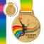 Медаль спортивна зі стрічкою кольорова SP-Sport Баскетбол C-0340 золото, срібло, бронза 0