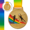 Медаль спортивна зі стрічкою кольорова SP-Sport Футбол C-0342 золото, срібло, бронза 0