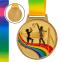 Медаль спортивная с лентой цветная SP-Sport Волейбол C-0343 золото, серебро, бронза 0