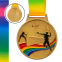 Медаль спортивная с лентой цветная SP-Sport Бадминтон C-0346 золото, серебро, бронза 0