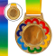 Заготівля медалі зі стрічкою кольорова SP-Sport C-0347 6,5см золото, срібло, бронза 0
