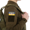 Шеврон патч на липучке "Флаг Украины с гербом UKRAINE" TY-9924 серый-желтый-голубой 3