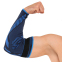 Нарукавник спортивний еластичний компресійний рукав для спорту з фіксуючим ременем SIBOTE ST-7577 S-XL 1шт чорний-синій 1