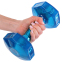 Гантель для фітнесу з TPU покриттям Zelart Jelly Urethane Coated Dumbbells TA-2946-12_5LB 1шт 5,7кг синій 5