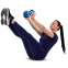 Гантель для фітнесу з TPU покриттям Zelart Jelly Urethane Coated Dumbbells TA-2946-12_5LB 1шт 5,7кг синій 6
