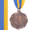 Медаль спортивная с лентой цветная FLIE SP-Sport C-3176 золото, серебро, бронза 6