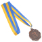 Медаль спортивная с лентой цветная FLIE SP-Sport C-3176 золото, серебро, бронза 8