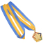 Медаль спортивна зі стрічкою кольорова STAR C-3177 золото, срібло, бронза 2