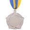 Медаль спортивна зі стрічкою кольорова STAR C-3177 золото, срібло, бронза 4