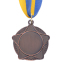 Медаль спортивна зі стрічкою кольорова STAR C-3177 золото, срібло, бронза 7