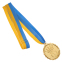Медаль спортивна зі стрічкою KING SP-Sport C-3179 золото, срібло, бронза 2