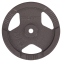 Блини (диски) сталеві з хватом d-30мм Zelart TA-7790-20 20кг чорний 0