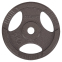 Блини (диски) сталеві з хватом d-30мм Zelart TA-7790-5 5кг чорний 0