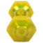 Гантель для фітнесу з TPU покриттям Zelart Jelly Urethane Coated Dumbbells TA-2946-7_5LB 1шт 3,4кг жовтий 2