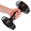 Гантель для фітнесу з TPU покриттям Zelart Jelly Urethane Coated Dumbbells TA-2946-20LB 1шт 9кг чорний 5