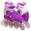 Роликовые коньки раздвижные Zelart HEARTFUL Z-096V-38-41 размер 38-41 фиолетовый-белый 0