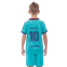 Форма футбольная детская с символикой футбольного клуба SP-Sport BARCELONA MESSI 10 резервная 2020 CO-1072 рост 116-165 см мятный 0