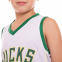 Форма баскетбольная детская NB-Sport NBA BUCKS 34 3582 S-2XL белый-зеленый 2