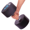 Гантелі цільні професійні з поліуретановим покриттям LiveUp LP8000-40 2шт по 40кг чорний-синій 4