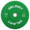 Блины (диски) бамперные для кроссфита резиновые d-52мм Zelart TA-7797-10 10кг зеленый 0