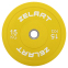 Блины (диски) бамперные для кроссфита резиновые d-52мм Zelart TA-7797-15 15кг желтый 0