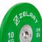 Блины (диски) бамперные для кроссфита резиновые d-52мм Zelart TA-7798-10 10кг зеленый 2