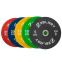 Блини (диски) бамперні для кросфіту гумові d-52мм Zelart TA-7798-10 10кг зелений 9