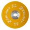 Блины (диски) бамперные для кроссфита резиновые d-52мм Zelart TA-7798-15 15кг желтый 0