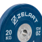 Блины (диски) бамперные для кроссфита резиновые d-52мм Zelart TA-7798-20 20кг синий 2