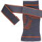Бандаж на голеностоп эластичный с фиксирующим ремнем (фиксатор лодыжки) SIBOTE ST-961 размер S-XL 1шт серый-оранжевый 1