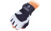 Перчатки для фитнеса и тяжелой атлетики кожаные VELO VL-8115 размер S-M черный-белый 0