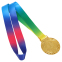 Медаль спортивна зі стрічкою LAUREL SP-Sport C-6209 золото, срібло, бронза 2