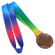Медаль спортивна зі стрічкою LAUREL SP-Sport C-6209 золото, срібло, бронза 8