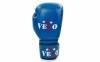 Перчатки боксерские кожаные профессиональные AIBA VELO 2081 10-12унций синий 0