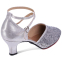 Обувь для бальных танцев женская Латина с закрытым носком Zelart DN-3694 размер 34-40 серебряный 1