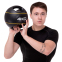 М'яч медичний медбол із двома ручками Zelart TA-7827-4 вага-4кг d-25см чорний-жовтий 6