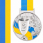 Медаль спортивная с лентой SP-Sport UKRAINE с украинской символикой C-6834 ø5см золото, серебро, бронза 3