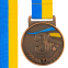 Медаль спортивная с лентой SP-Sport UKRAINE с украинской символикой C-6837 ø5см золото, серебро, бронза 4