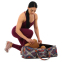 Сумка для йоги FODOKO Yoga bag SP-Sport FI-6970-1 сірий-помаранчевий 4