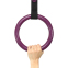 Кольца гимнастические для Кроссфита ABS GYM RINGS EZOUS E-01 d-28мм черный-фиолетовый 5