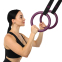 Кольца гимнастические для Кроссфита ABS GYM RINGS EZOUS E-01 d-28мм черный-фиолетовый 9