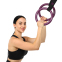 Кольца гимнастические для Кроссфита ABS GYM RINGS EZOUS E-01 d-28мм черный-фиолетовый 10