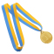 Медаль спортивна зі стрічкою UKRAINE SP-Sport C-9292 золото, срібло, бронза 2