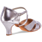 Обувь для бальных танцев женская Латина Zelart DN-3718 размер 34-42 серебряный 1